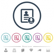 Download contact flat color icons in round outlines. 6 bonus icons included. - Download contact flat color icons in round outlines