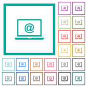 Reload emails flat color icons with quadrant frames on white background - Reload emails flat color icons with quadrant frames - Large thumbnail