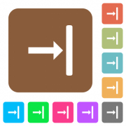 Align to right flat icons on rounded square vivid color backgrounds. - Align to right rounded square flat icons
