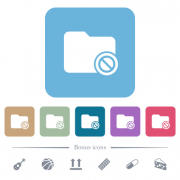 Disabled directory white flat icons on color rounded square backgrounds. 6 bonus icons included - Disabled directory flat icons on color rounded square backgrounds