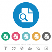 Preview flat white icons on round color backgrounds. 6 bonus icons included. - Preview flat round icons