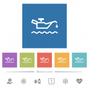 Oil level indicator flat white icons in square backgrounds. 6 bonus icons included. - Oil level indicator flat white icons in square backgrounds