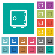 Single strong box outline multi colored flat icons on plain square backgrounds. Included white and darker icon variations for hover or active effects. - Single strong box outline square flat multi colored icons