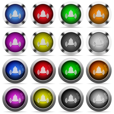 Set of Ringing bell glossy web buttons. Arranged layer structure. - Free image