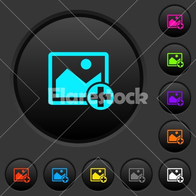 Add new image dark push buttons with color icons - Add new image dark push buttons with vivid color icons on dark grey background