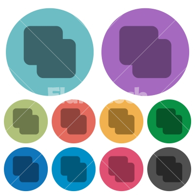 Add shapes color darker flat icons - Add shapes darker flat icons on color round background