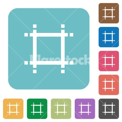 Adjust canvas size square flat icons - Adjust canvas size flat icons on simple color square background.