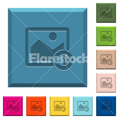 Adjust image contrast engraved icons on edged square buttons - Adjust image contrast engraved icons on edged square buttons in various trendy colors