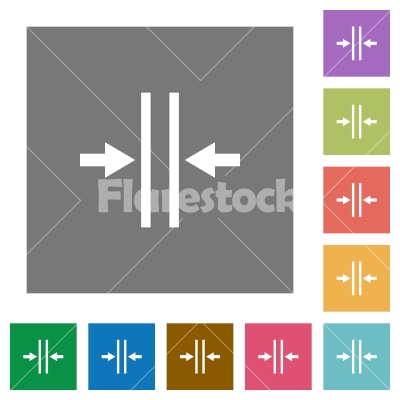 Adjust text column gutter square flat icons - Adjust text column gutter flat icons on simple color square backgrounds