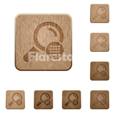 Arrange search results wooden buttons - Arrange search results on rounded square carved wooden button styles