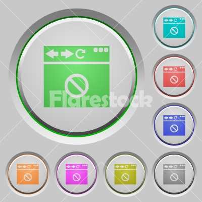 Browser disabled push buttons - Browser disabled color icons on sunk push buttons
