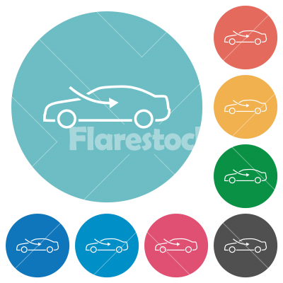 car airflow adjustment external flat round icons - car airflow adjustment external flat white icons on round color backgrounds