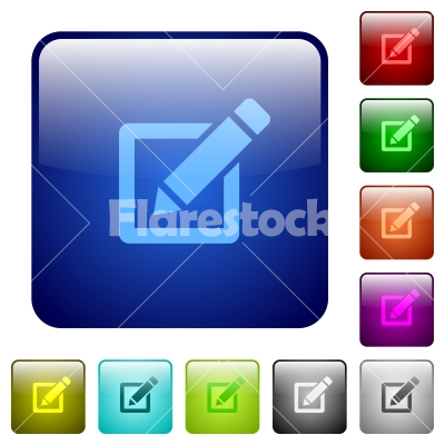 Color editor glass buttons - Set of color editor glass web buttons.