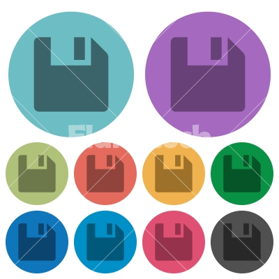 Color save flat icons - Color save flat icon set on round background.