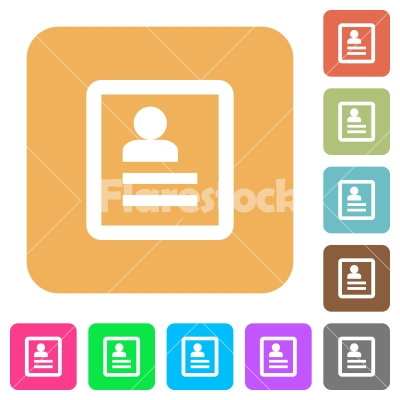 Contacts rounded square flat icons - Contacts flat icons on rounded square vivid color backgrounds.