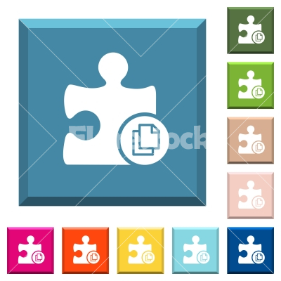 Copy plugin white icons on edged square buttons - Copy plugin white icons on edged square buttons in various trendy colors