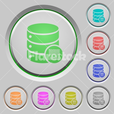 Database archive push buttons - Database archive color icons on sunk push buttons