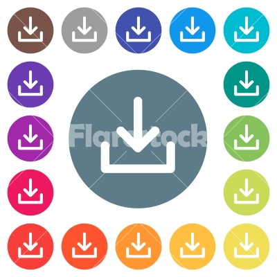 Download symbol flat white icons on round color backgrounds - Download symbol flat white icons on round color backgrounds. 17 background color variations are included.