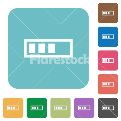 Flat progressbar icons - Flat progressbar icons on rounded square color backgrounds.