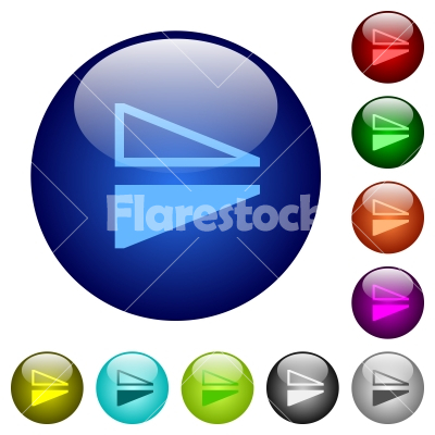 Flip vertical color glass buttons - Flip vertical icons on round color glass buttons