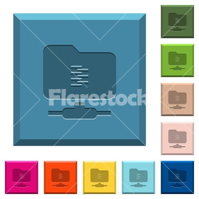 FTP compression engraved icons on edged square buttons - FTP compression engraved icons on edged square buttons in various trendy colors