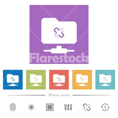FTP connection lost flat white icons in square backgrounds - FTP connection lost flat white icons in square backgrounds. 6 bonus icons included.