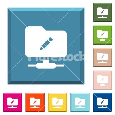 FTP rename white icons on edged square buttons - FTP rename white icons on edged square buttons in various trendy colors