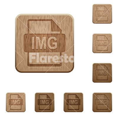 IMG file format wooden buttons - IMG file format on rounded square carved wooden button styles