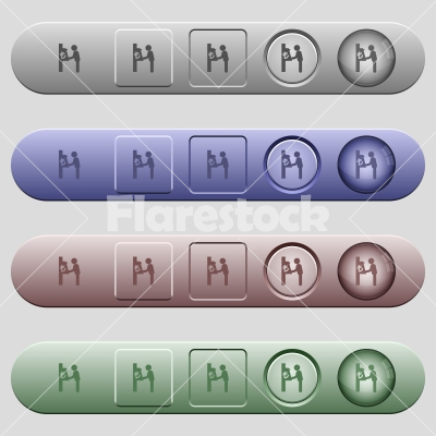 Lira cash machine icons on horizontal menu bars - Lira cash machine icons on rounded horizontal menu bars in different colors and button styles