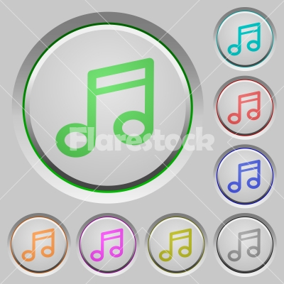 Music push buttons - Set of color music sunk push buttons.