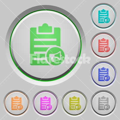 Note reading aloud push buttons - Note reading aloud color icons on sunk push buttons