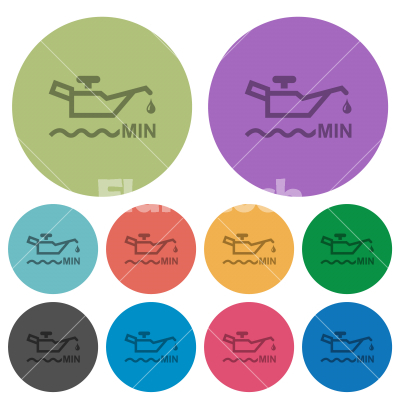 Oil level minimum indicator color darker flat icons - Oil level minimum indicator darker flat icons on color round background