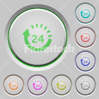 One day delivery push buttons  - Set of color One day delivery sunk push buttons. - Free stock vector