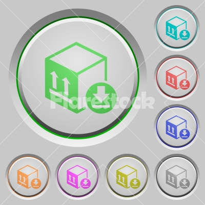Package arrival push buttons - Package arrival color icons on sunk push buttons