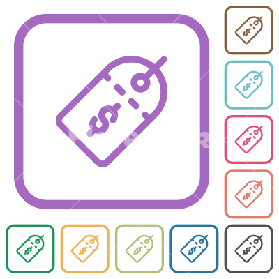 Price Tag simple icons - Price tag icon vector illustration, minimalistic line icon style. Editable stroke outline graphic symbol, suitable for e-commerce, shopping, discount purposes.
