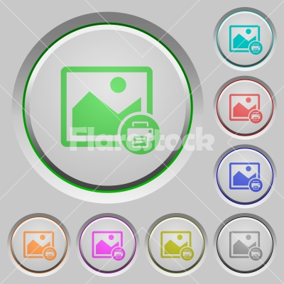 Print image push buttons - Print image color icons on sunk push buttons