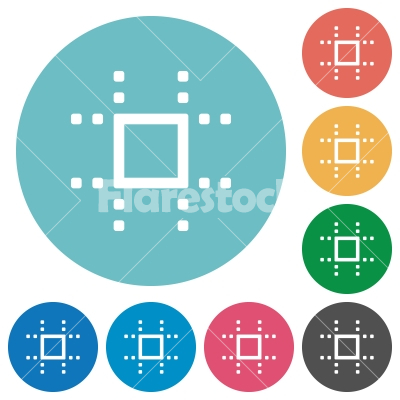 Snap to grid flat round icons - Snap to grid flat white icons on round color backgrounds