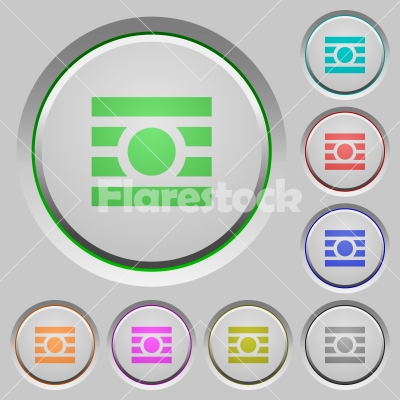 Text wrap around objects push buttons - Text wrap around objects color icons on sunk push buttons