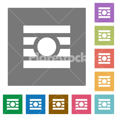 Text wrap around objects square flat icons - Text wrap around objects flat icons on simple color square backgrounds