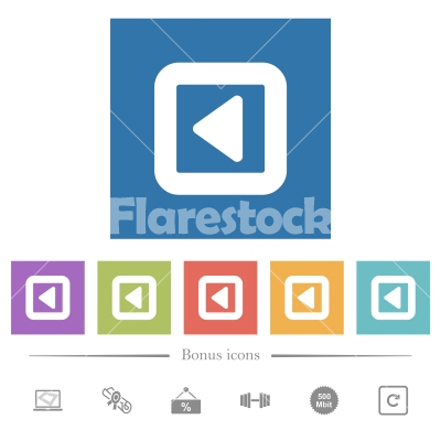 Toggle left flat white icons in square backgrounds - Toggle left flat white icons in square backgrounds. 6 bonus icons included.