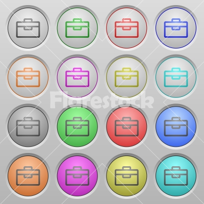 Toolbox plastic sunk buttons - Set of toolbox plastic sunk spherical buttons on light gray background. 16 variations included. Well-organized layer, color swatch and graphic style structure. Easy to recolor.
