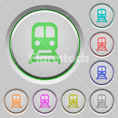 Train push buttons - Train color icons on sunk push buttons