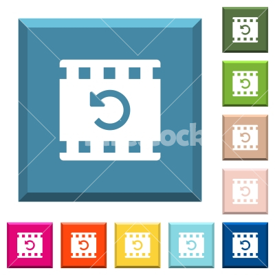 Undo movie changes white icons on edged square buttons - Undo movie changes white icons on edged square buttons in various trendy colors