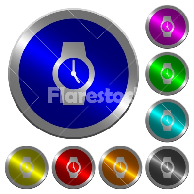 Watch luminous coin-like round color buttons - Watch icons on round luminous coin-like color steel buttons